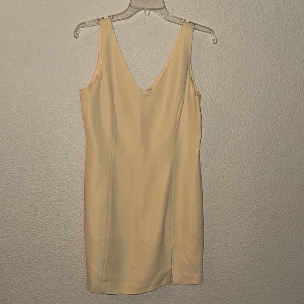 Stylish Sleeveless Beige Dress
